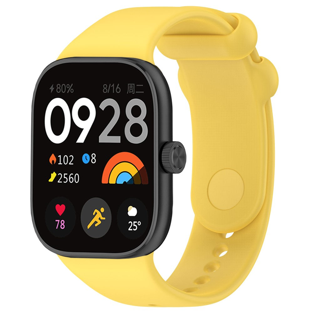 Silikone Universal Rem passer til Xiaomi Smart Band 8 Pro / Xiaomi Redmi Watch 4 - Gul#serie_6