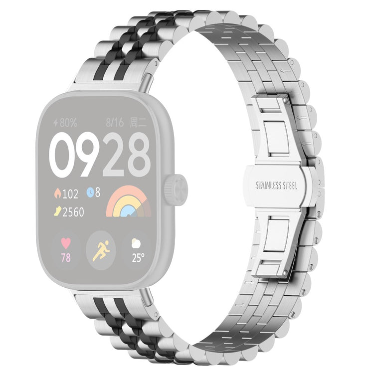 Metal Universal Rem passer til Xiaomi Smart Band 8 Pro / Xiaomi Redmi Watch 4 - Sølv#serie_7