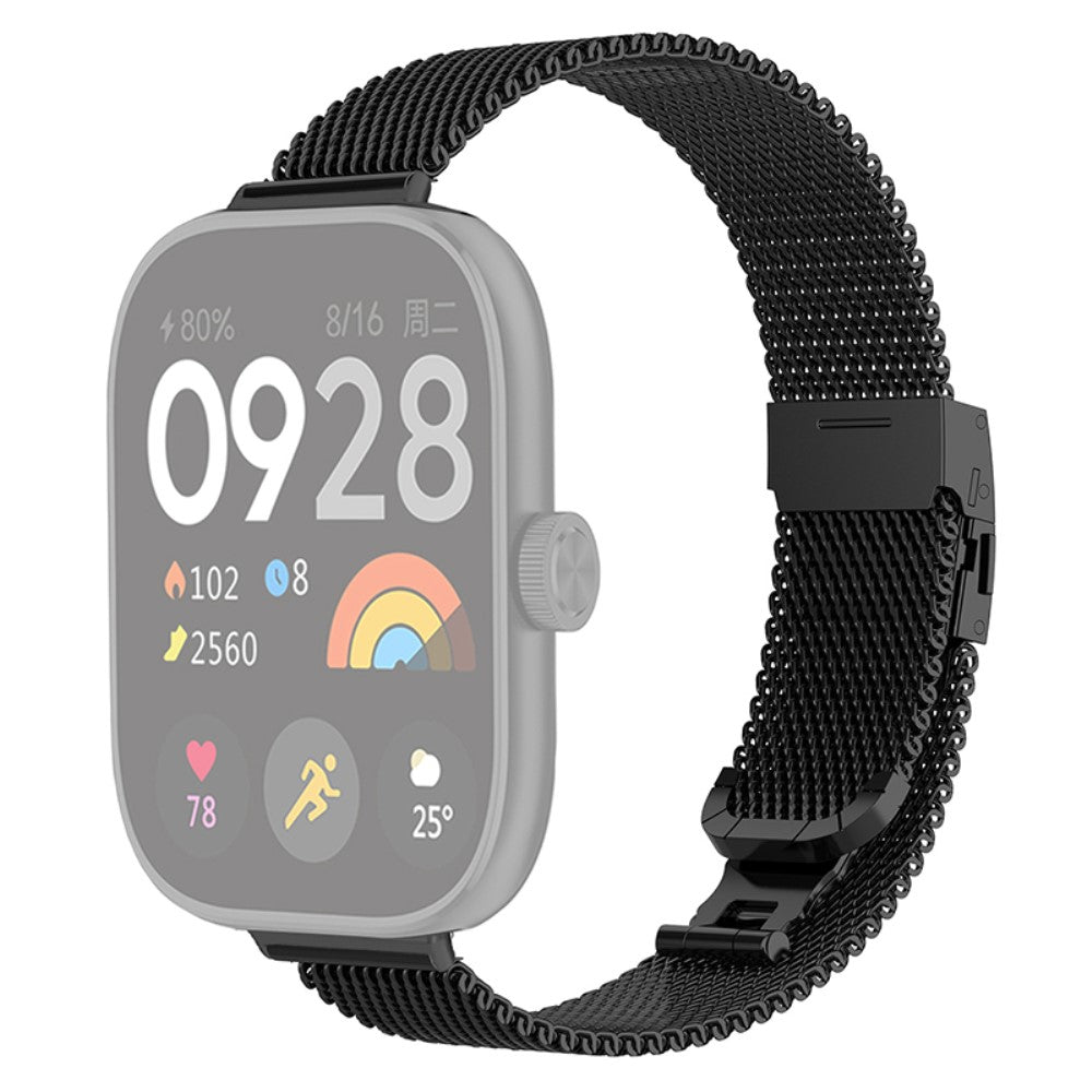 Metal Universal Rem passer til Xiaomi Smart Band 8 Pro / Xiaomi Redmi Watch 4 - Sort#serie_4