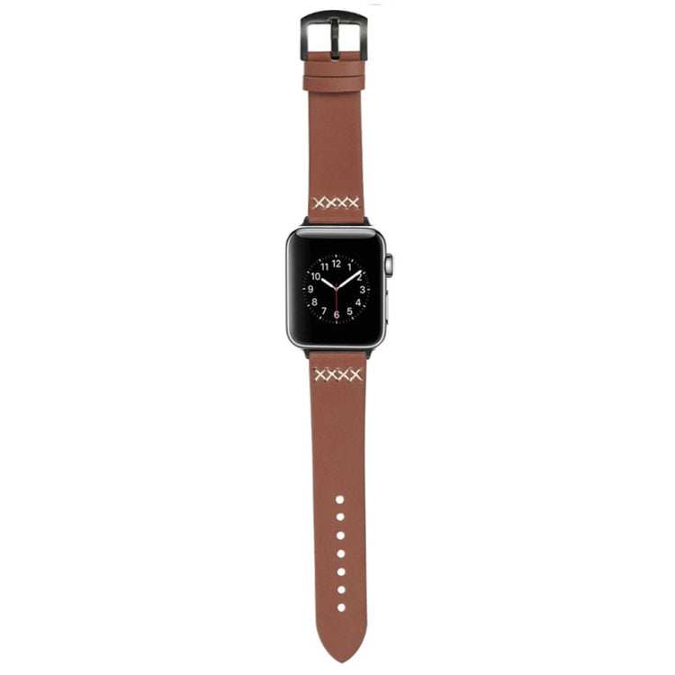 Meget Holdbart Kunstlæder Universal Rem passer til Apple Smartwatch - Brun#serie_1