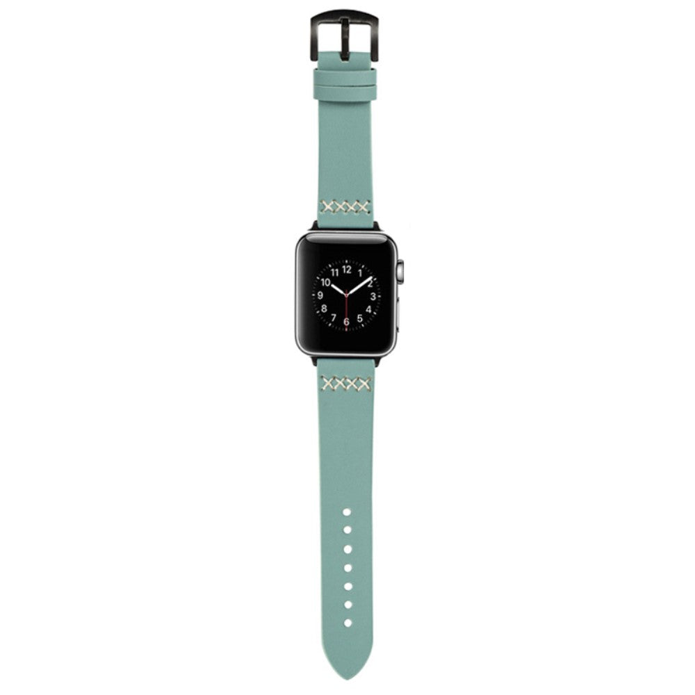 Meget Holdbart Kunstlæder Universal Rem passer til Apple Smartwatch - Grøn#serie_3