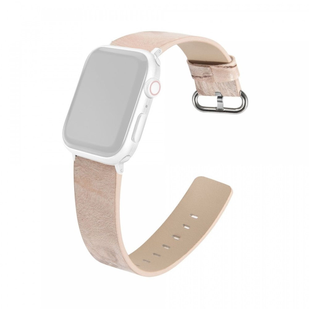 Komfortabel Kunstlæder Universal Rem passer til Apple Smartwatch - Pink#serie_2