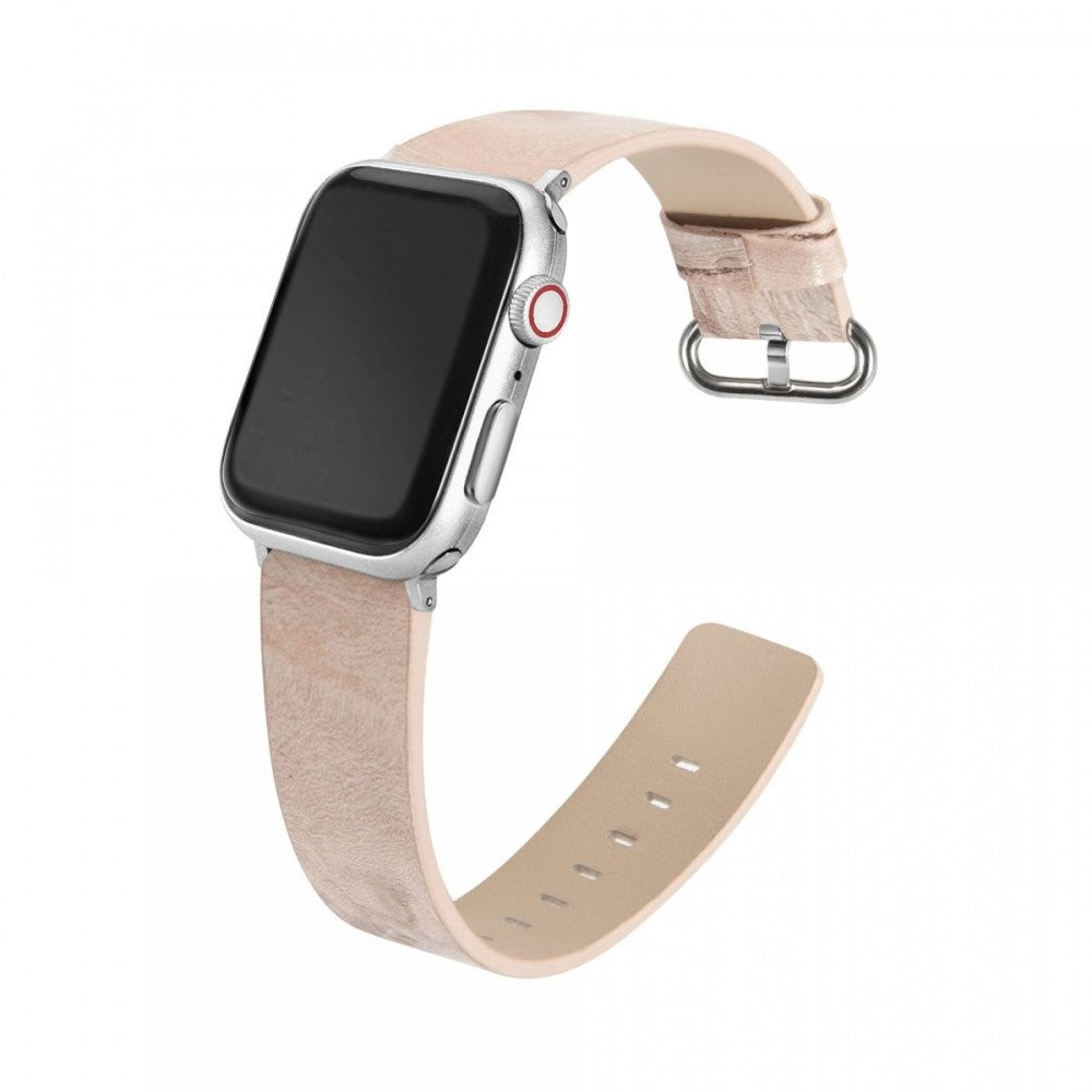 Komfortabel Kunstlæder Universal Rem passer til Apple Smartwatch - Pink#serie_2
