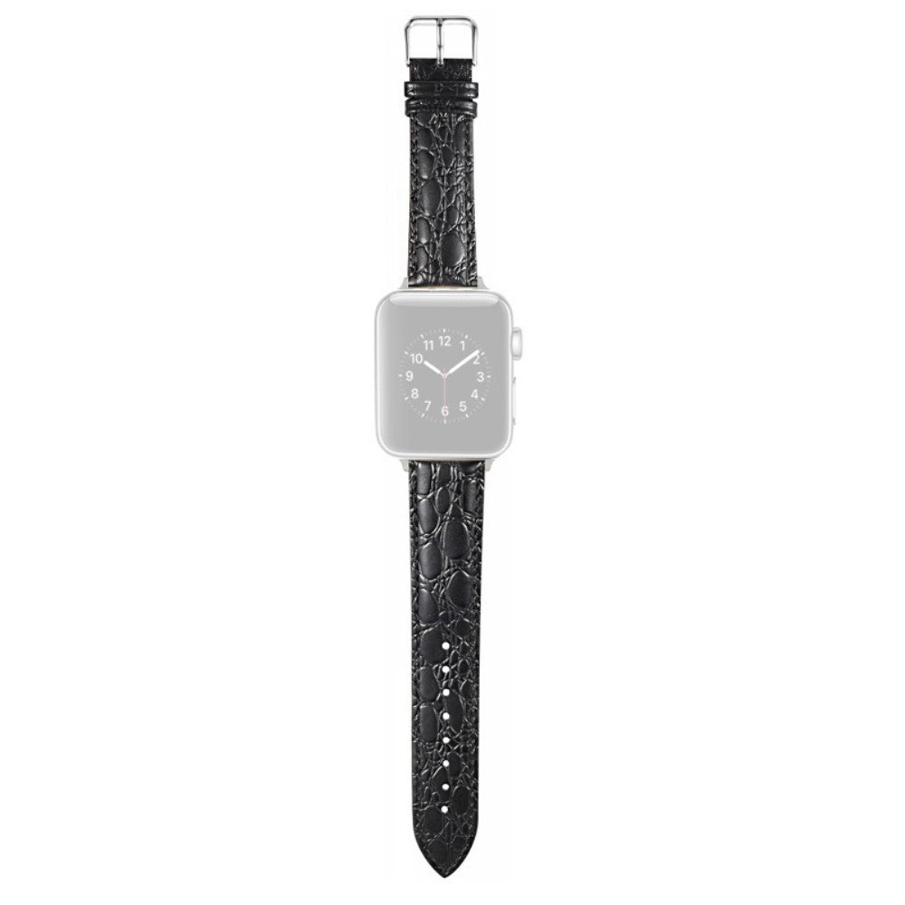 Meget Cool Kunstlæder Universal Rem passer til Apple Smartwatch - Sort#serie_1
