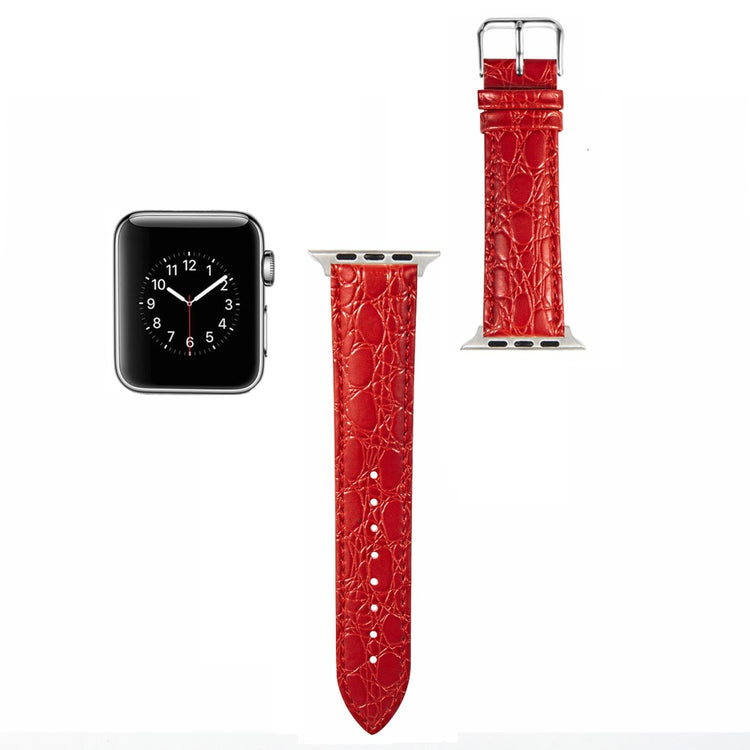 Meget Cool Kunstlæder Universal Rem passer til Apple Smartwatch - Rød#serie_2