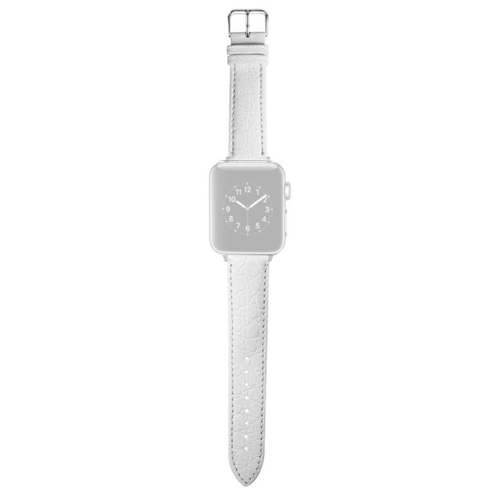 Meget Cool Kunstlæder Universal Rem passer til Apple Smartwatch - Hvid#serie_3