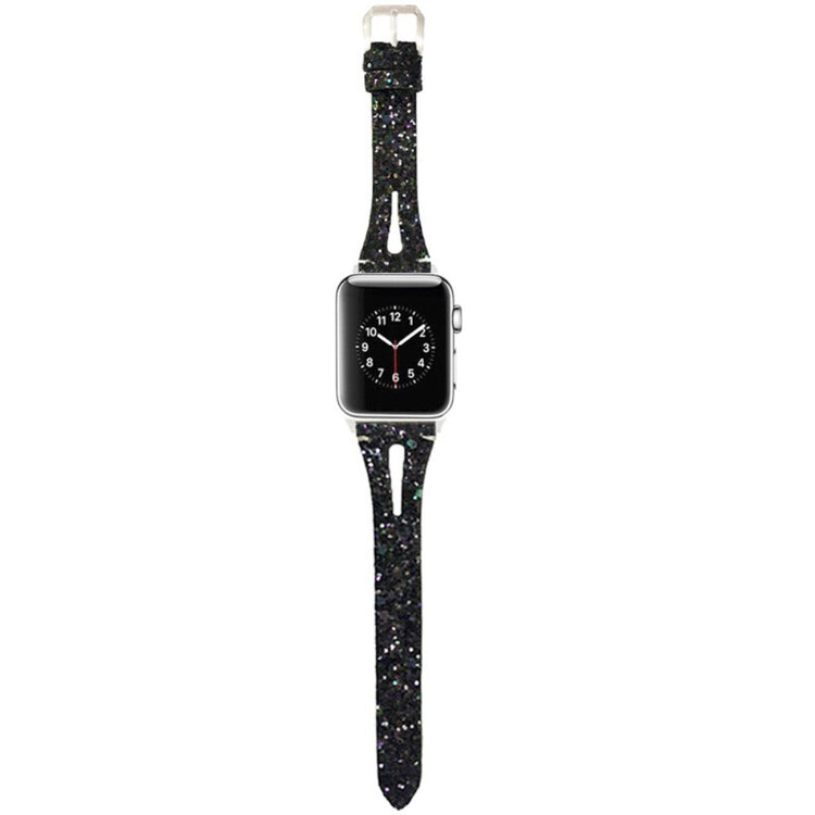 Super Elegant Kunstlæder Universal Rem passer til Apple Smartwatch - Sort#serie_1