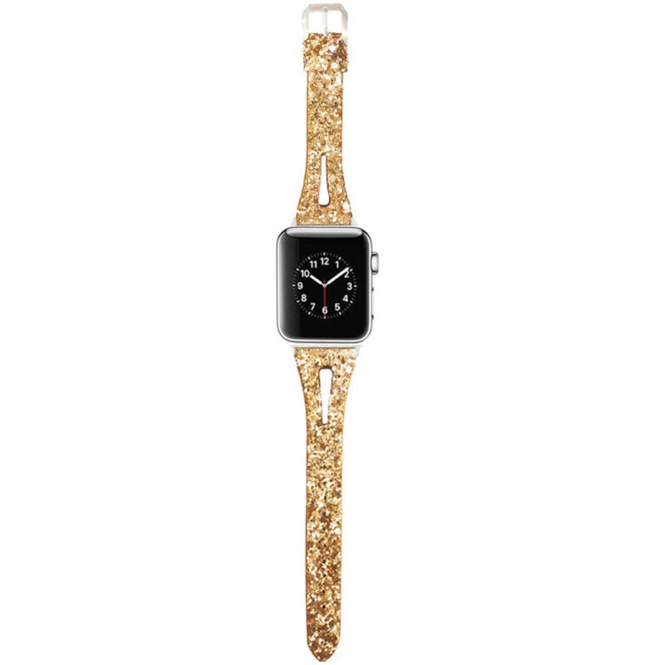 Super Elegant Kunstlæder Universal Rem passer til Apple Smartwatch - Gul#serie_2