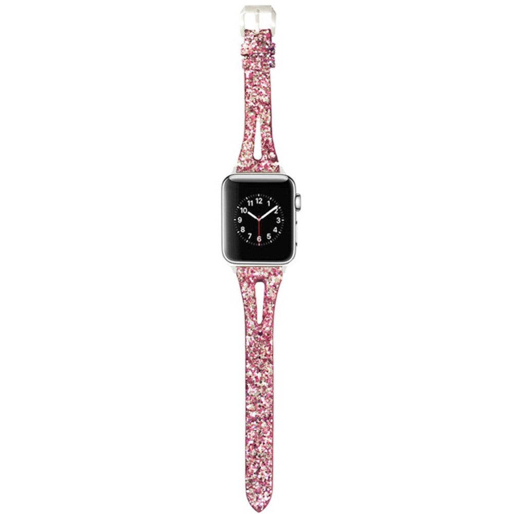 Super Elegant Kunstlæder Universal Rem passer til Apple Smartwatch - Pink#serie_4