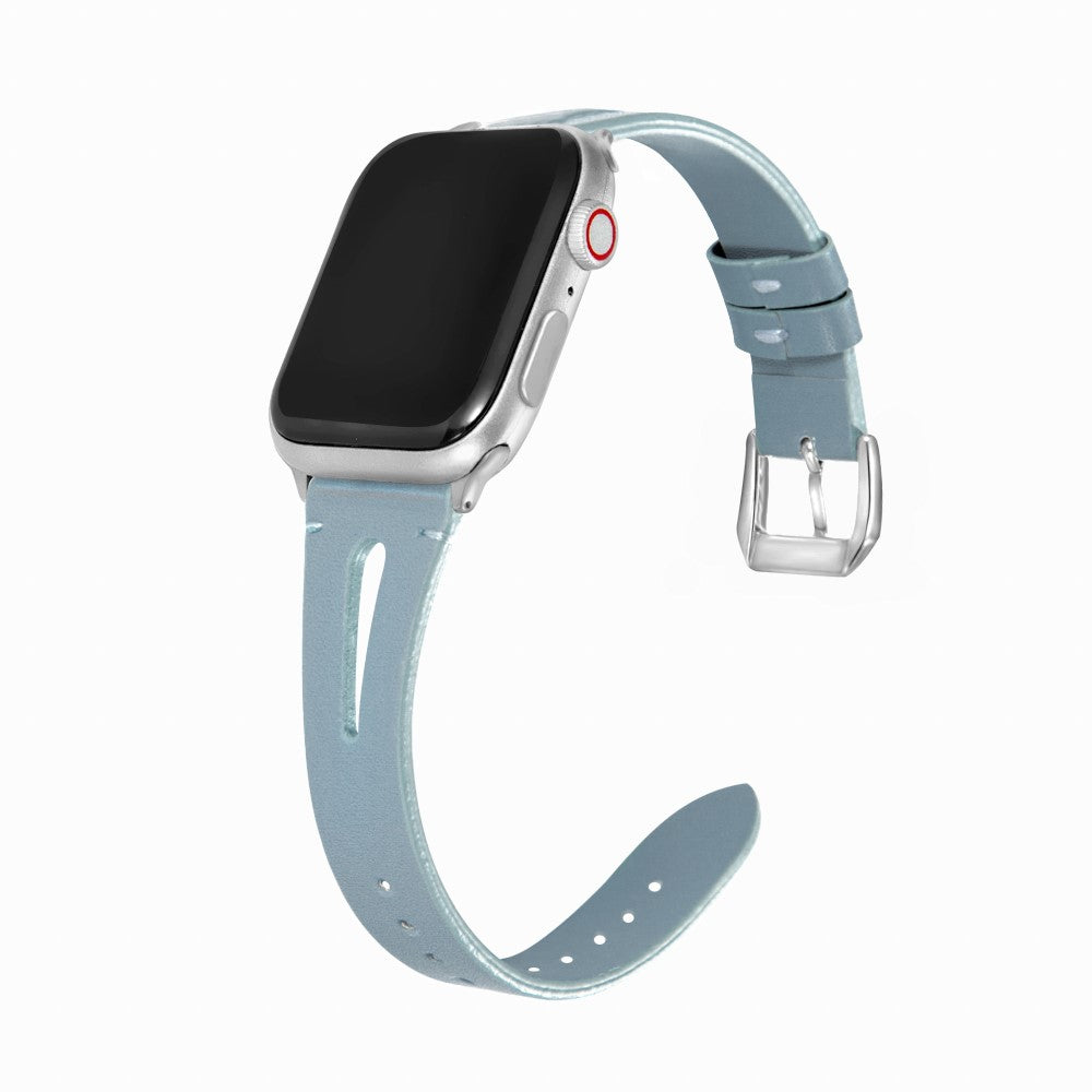 Alle Tiders Kunstlæder Universal Rem passer til Apple Smartwatch - Blå#serie_1