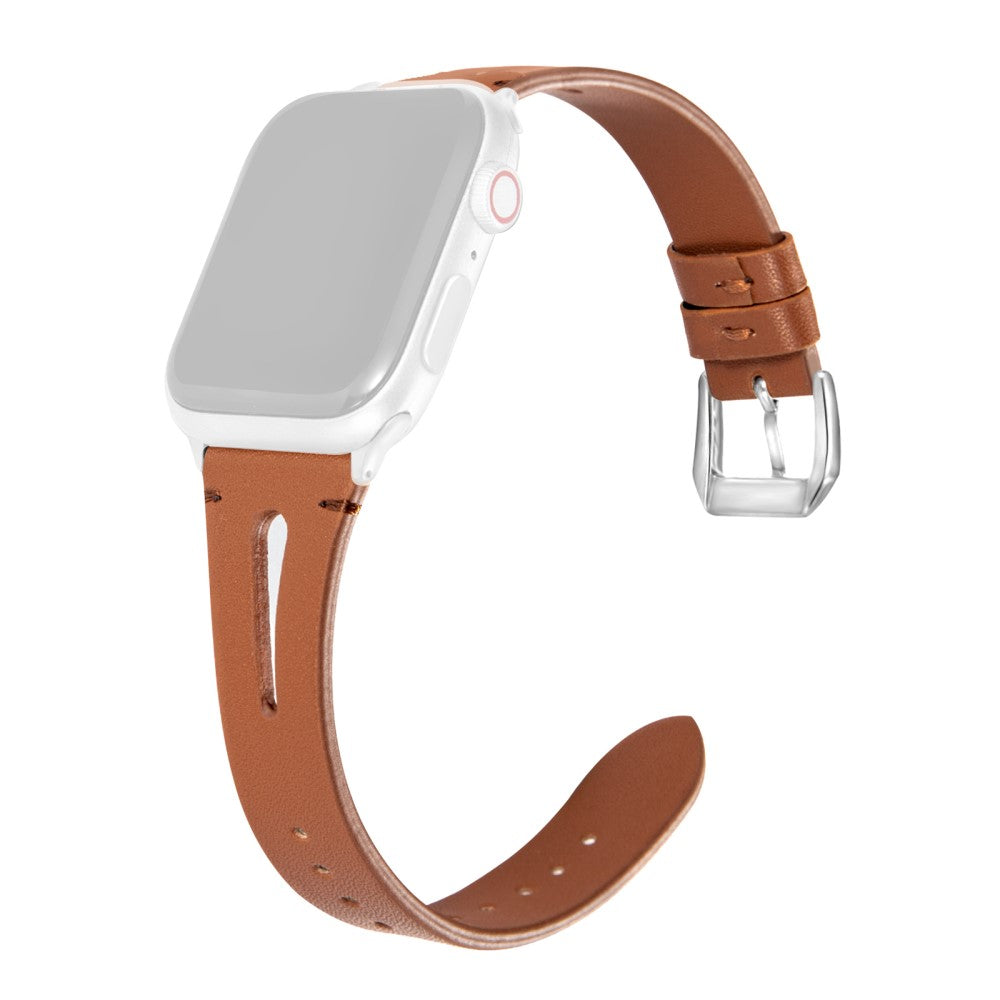 Alle Tiders Kunstlæder Universal Rem passer til Apple Smartwatch - Brun#serie_3