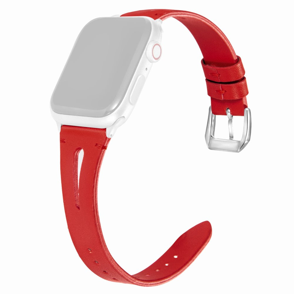 Alle Tiders Kunstlæder Universal Rem passer til Apple Smartwatch - Rød#serie_5