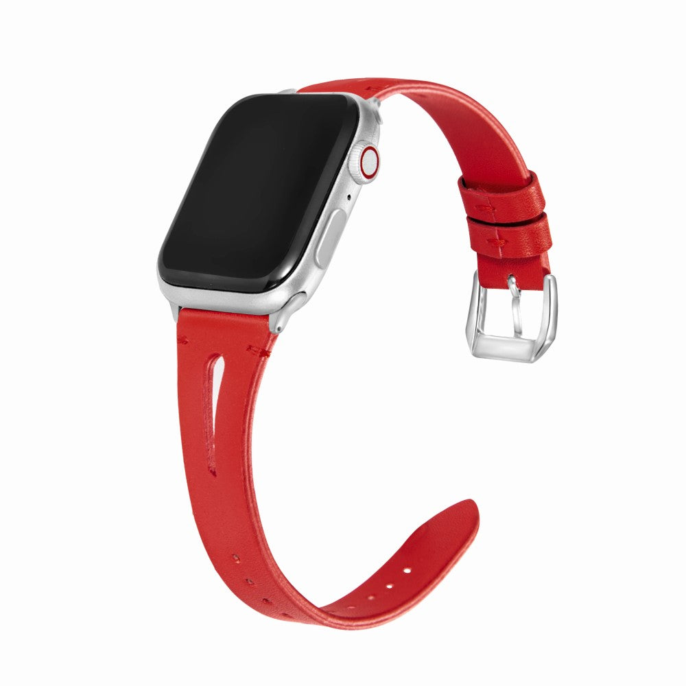 Alle Tiders Kunstlæder Universal Rem passer til Apple Smartwatch - Rød#serie_5