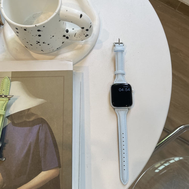 Mega Fed Kunstlæder Universal Rem passer til Apple Smartwatch - Blå#serie_3