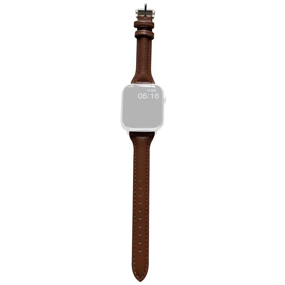Mega Fed Kunstlæder Universal Rem passer til Apple Smartwatch - Brun#serie_6