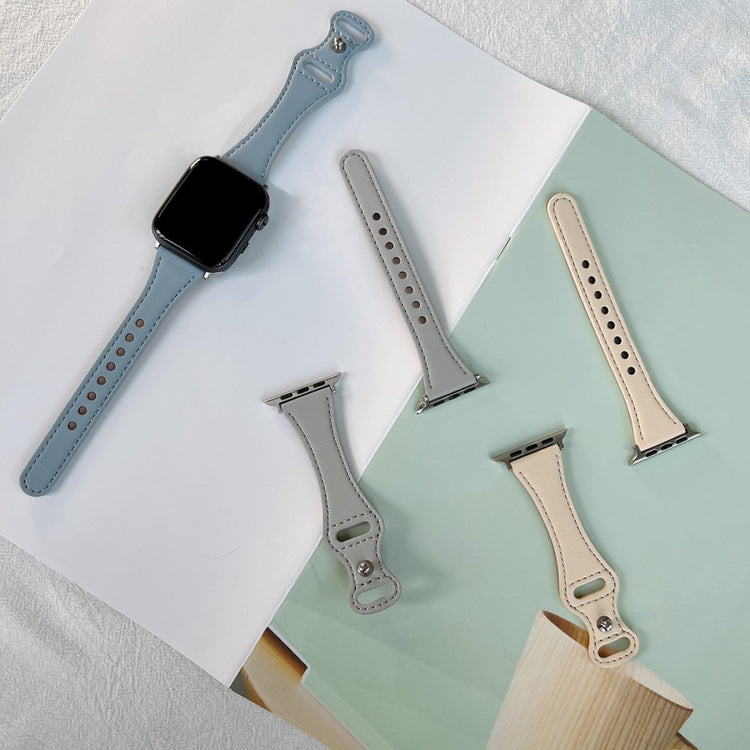 Mega Cool Kunstlæder Universal Rem passer til Apple Smartwatch - Sort#serie_1