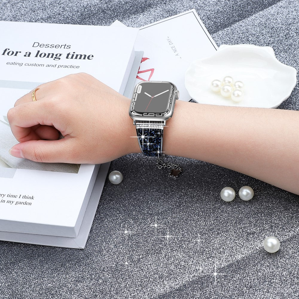 Meget Cool Rhinsten Universal Rem passer til Apple Smartwatch - Blå#serie_3