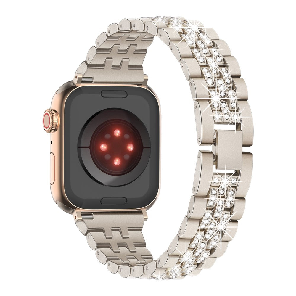 Helt Vildt Cool Rhinsten Universal Rem passer til Apple Smartwatch - Hvid#serie_1