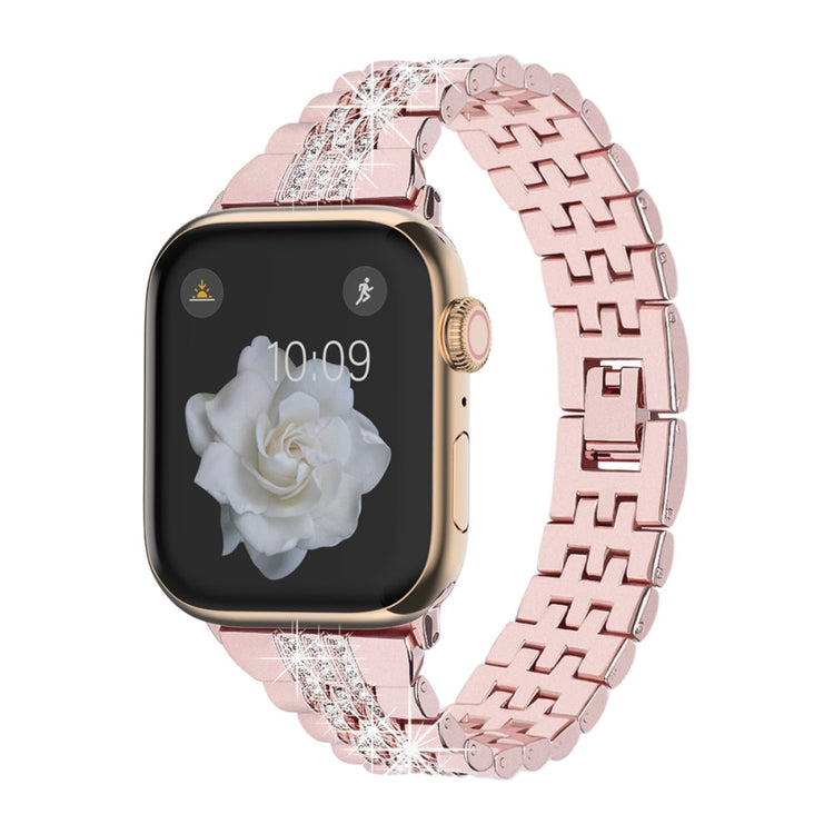 Helt Vildt Cool Rhinsten Universal Rem passer til Apple Smartwatch - Pink#serie_4