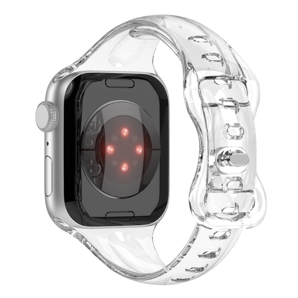 Vildt Hårdfør Silikone Universal Rem passer til Apple Smartwatch - Gennemsigtig#serie_4