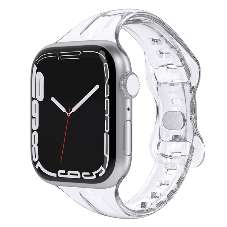 Vildt Hårdfør Silikone Universal Rem passer til Apple Smartwatch - Gennemsigtig#serie_4