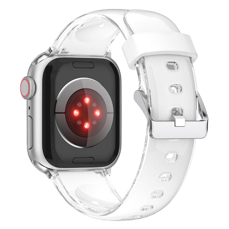 Stilren Silikone Universal Rem passer til Apple Smartwatch - Hvid#serie_2