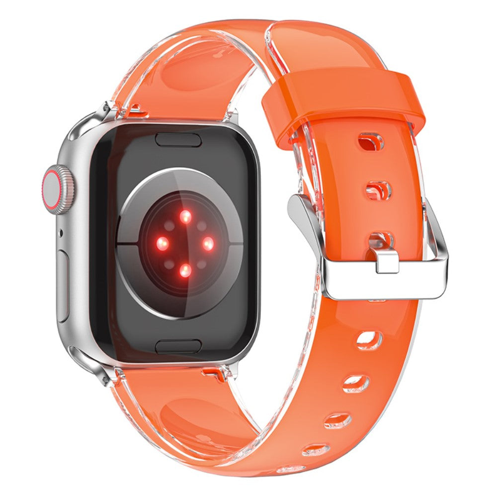 Stilren Silikone Universal Rem passer til Apple Smartwatch - Orange#serie_3