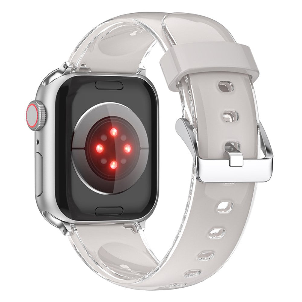Stilren Silikone Universal Rem passer til Apple Smartwatch - Sølv#serie_5