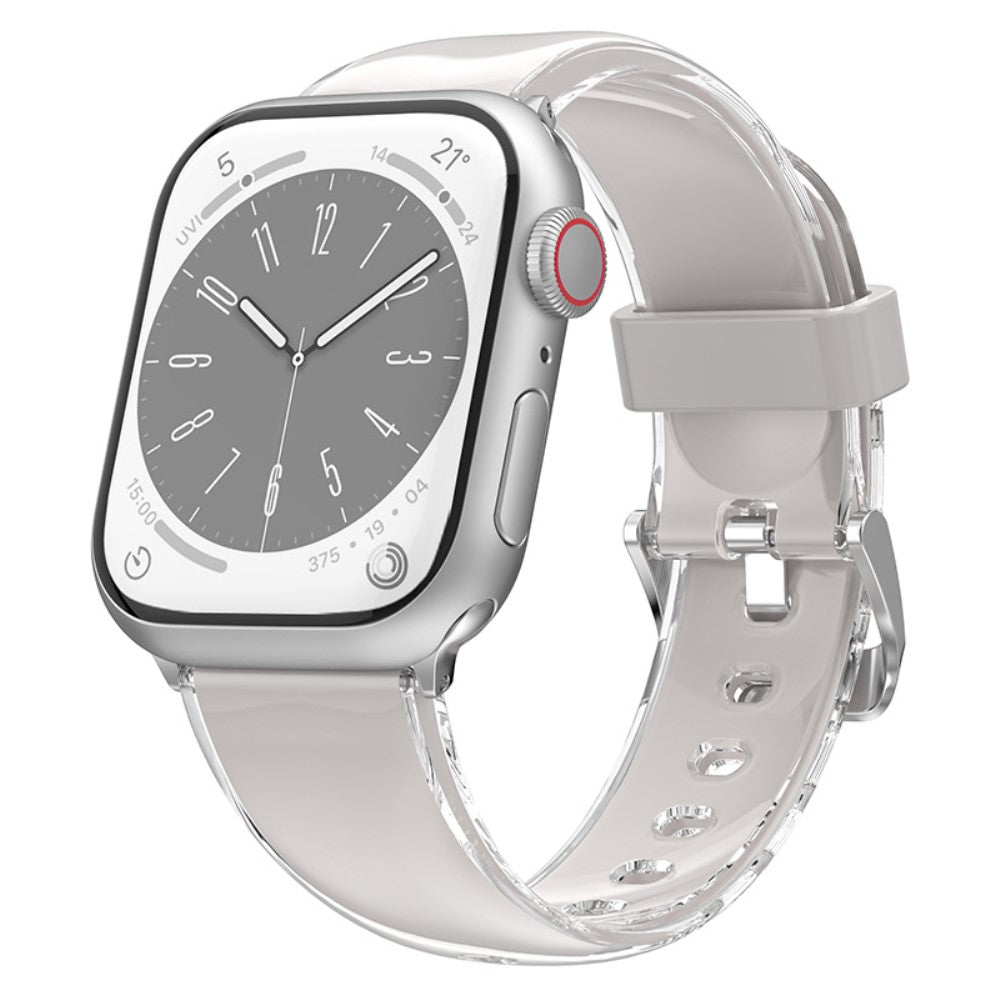 Stilren Silikone Universal Rem passer til Apple Smartwatch - Sølv#serie_5