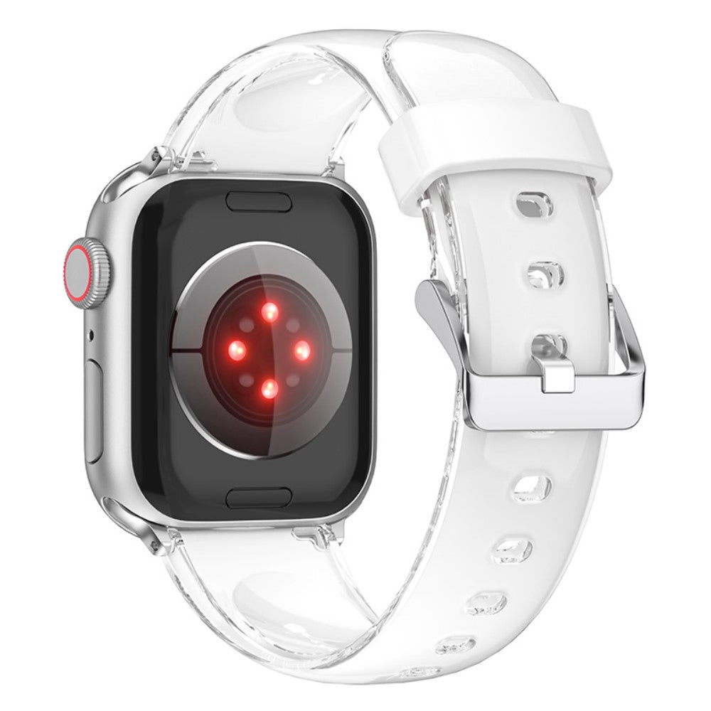Rigtigt Slidstærk Silikone Universal Rem passer til Apple Smartwatch - Hvid#serie_2