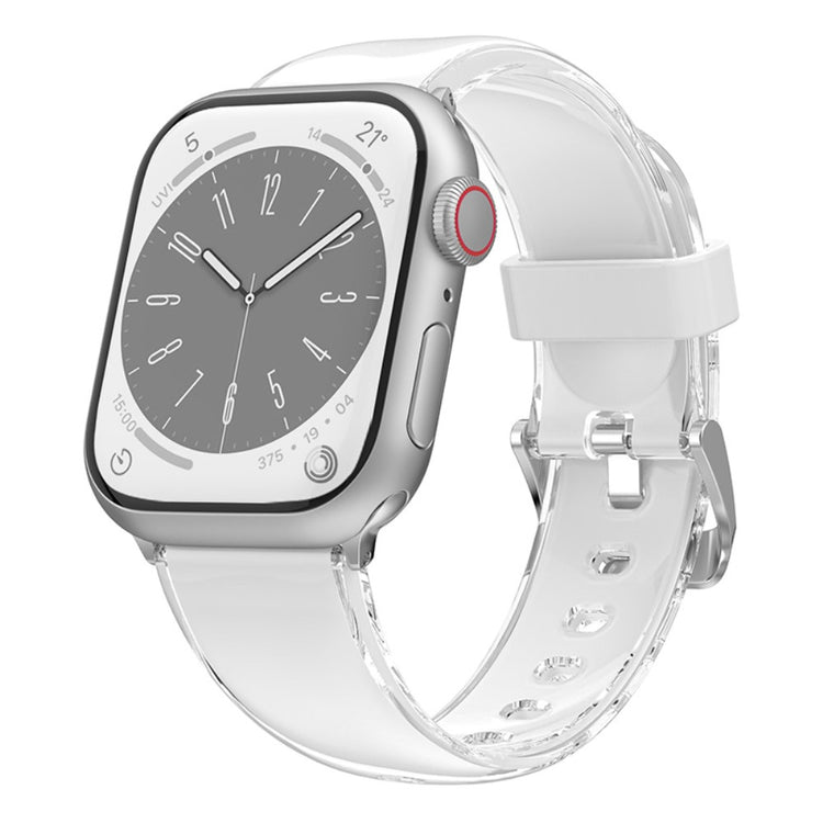 Rigtigt Slidstærk Silikone Universal Rem passer til Apple Smartwatch - Hvid#serie_2