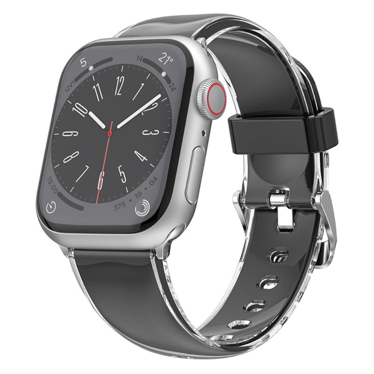 Rigtigt Slidstærk Silikone Universal Rem passer til Apple Smartwatch - Sort#serie_4