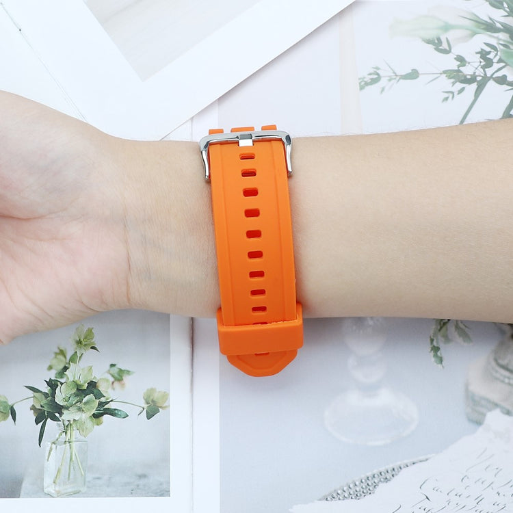 Mega Hårdfør Silikone Universal Rem passer til Apple Smartwatch - Orange#serie_2