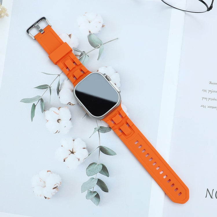 Rigtigt Fint Silikone Universal Rem passer til Apple Smartwatch - Orange#serie_1