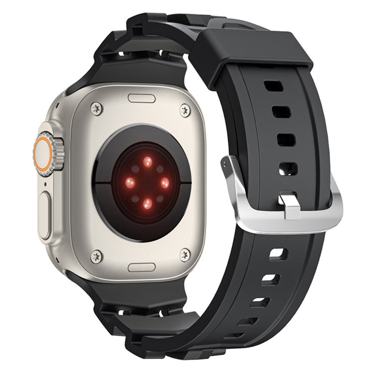 Rigtigt Fint Silikone Universal Rem passer til Apple Smartwatch - Sort#serie_3