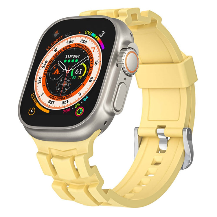 Rigtigt Fint Silikone Universal Rem passer til Apple Smartwatch - Gul#serie_5