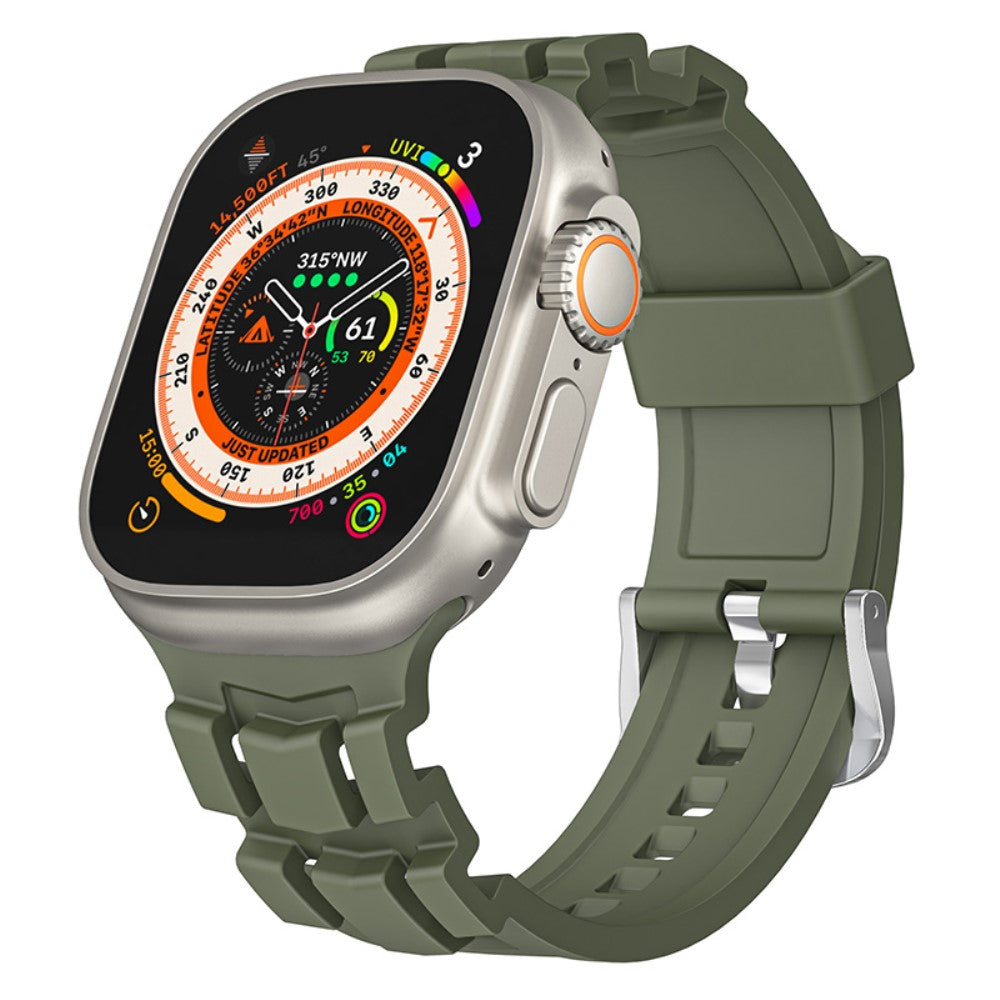 Rigtigt Fint Silikone Universal Rem passer til Apple Smartwatch - Grøn#serie_6