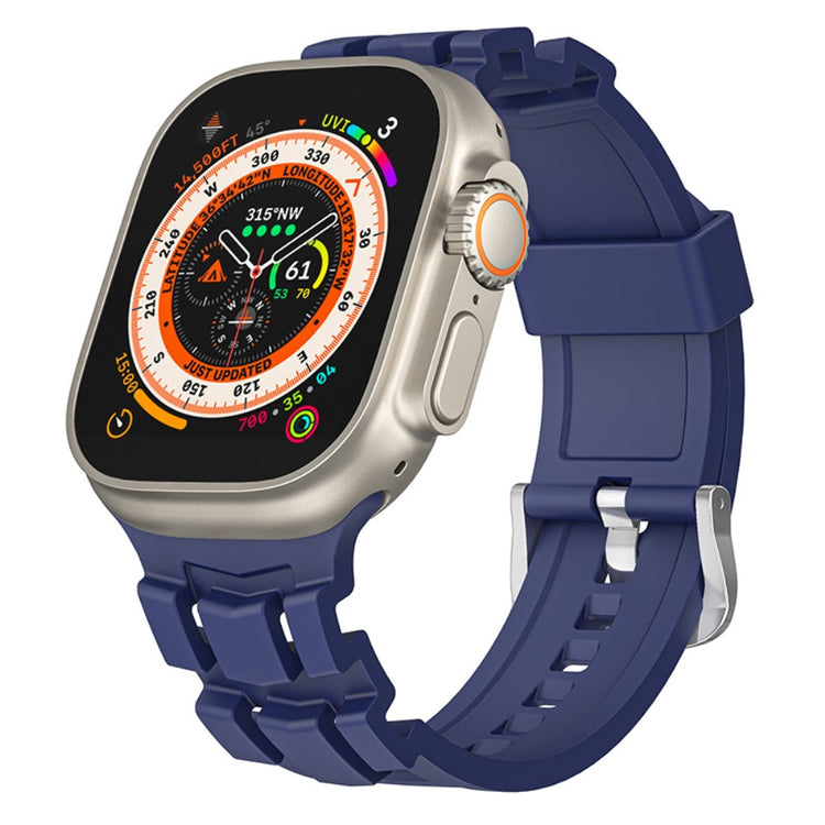 Rigtigt Fint Silikone Universal Rem passer til Apple Smartwatch - Blå#serie_8