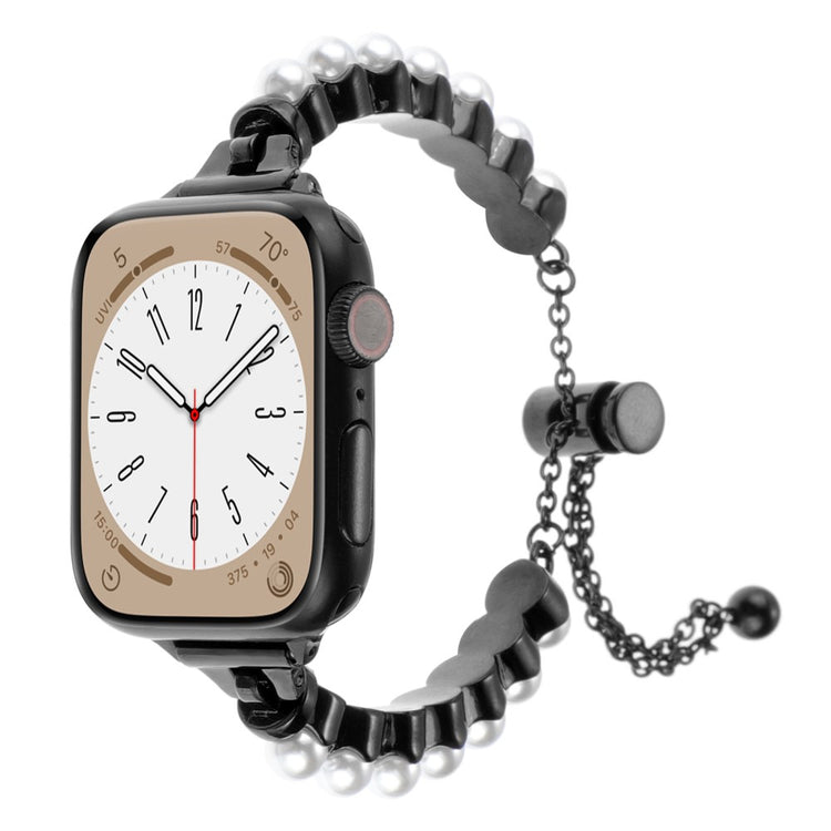 Super Hårdfør Metal Og Sten Universal Rem passer til Apple Smartwatch - Sort#serie_1