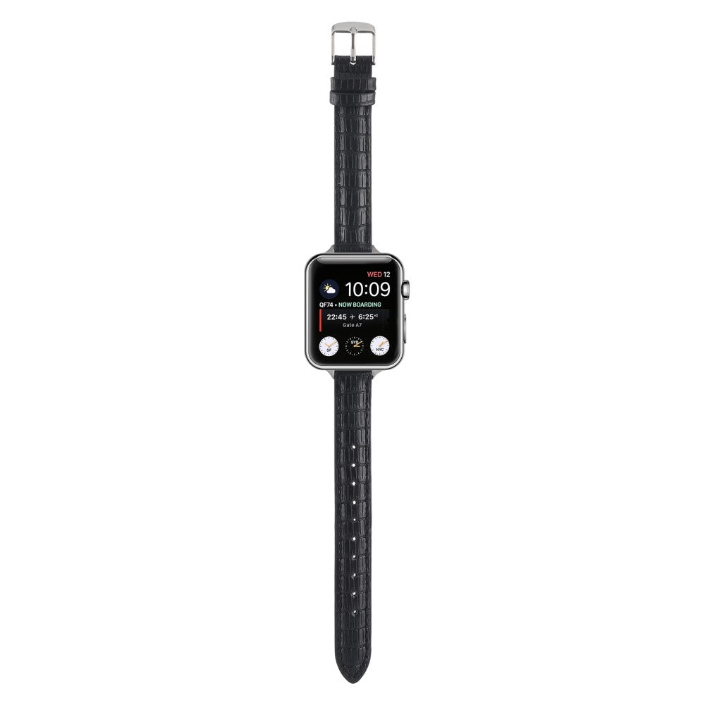 Mega Skøn Kunstlæder Universal Rem passer til Apple Smartwatch - Sort#serie_1
