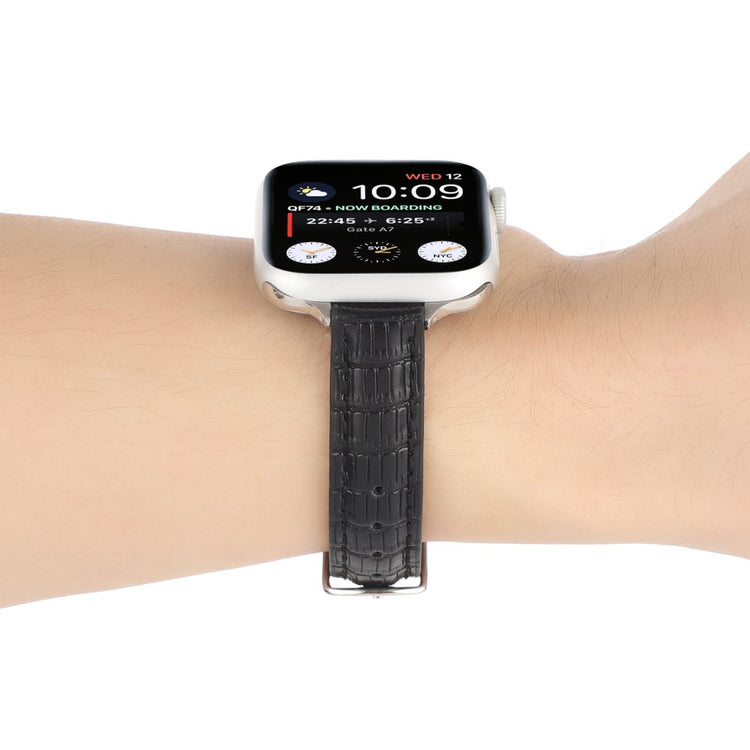Mega Skøn Kunstlæder Universal Rem passer til Apple Smartwatch - Sort#serie_1