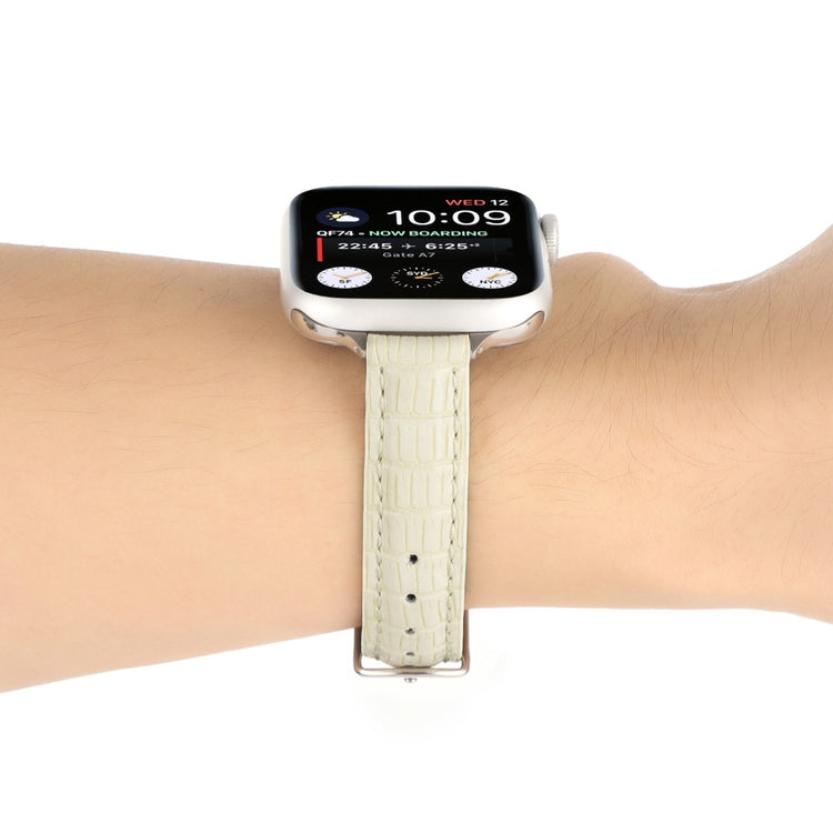 Rigtigt Skøn Kunstlæder Universal Rem passer til Apple Smartwatch - Hvid#serie_3