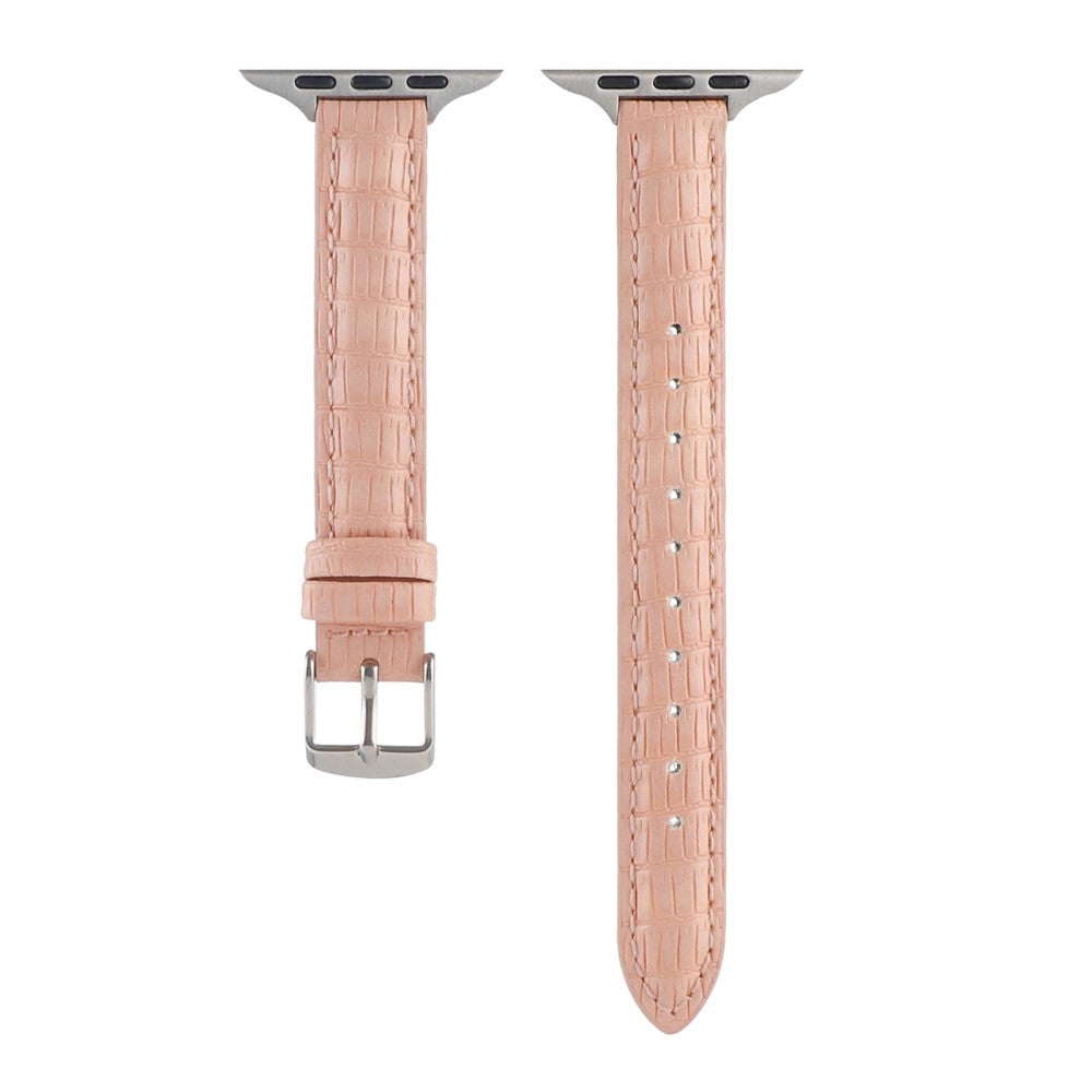 Rigtigt Skøn Kunstlæder Universal Rem passer til Apple Smartwatch - Pink#serie_6