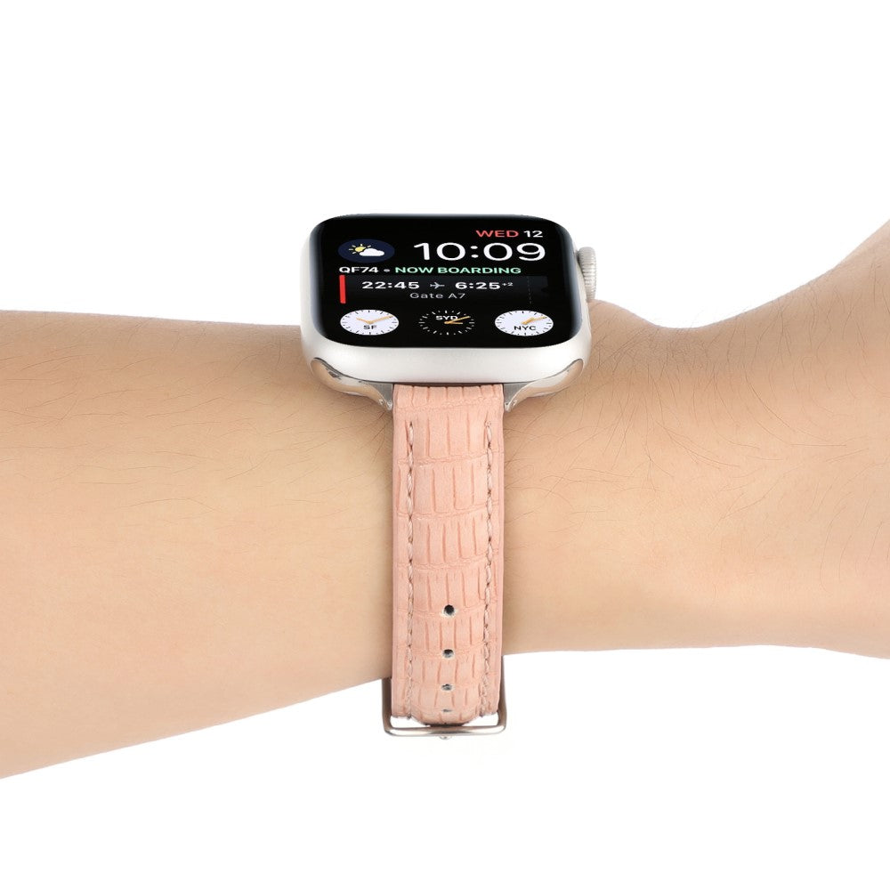 Rigtigt Skøn Kunstlæder Universal Rem passer til Apple Smartwatch - Pink#serie_6