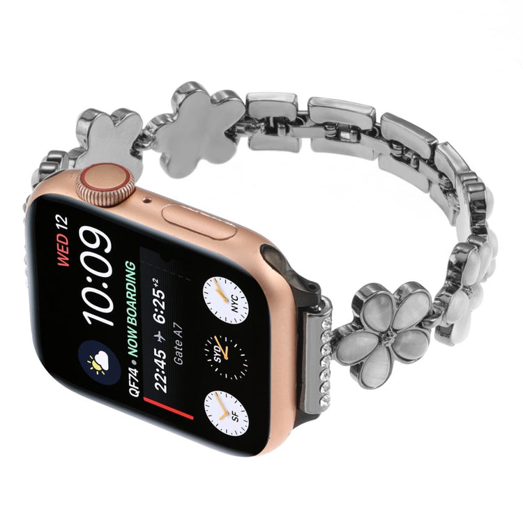 Vildt Rart Metal Og Sten Universal Rem passer til Apple Smartwatch - Sort#serie_1