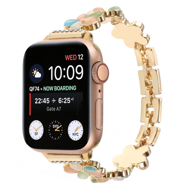 Vildt Rart Metal Og Sten Universal Rem passer til Apple Smartwatch - Guld#serie_2