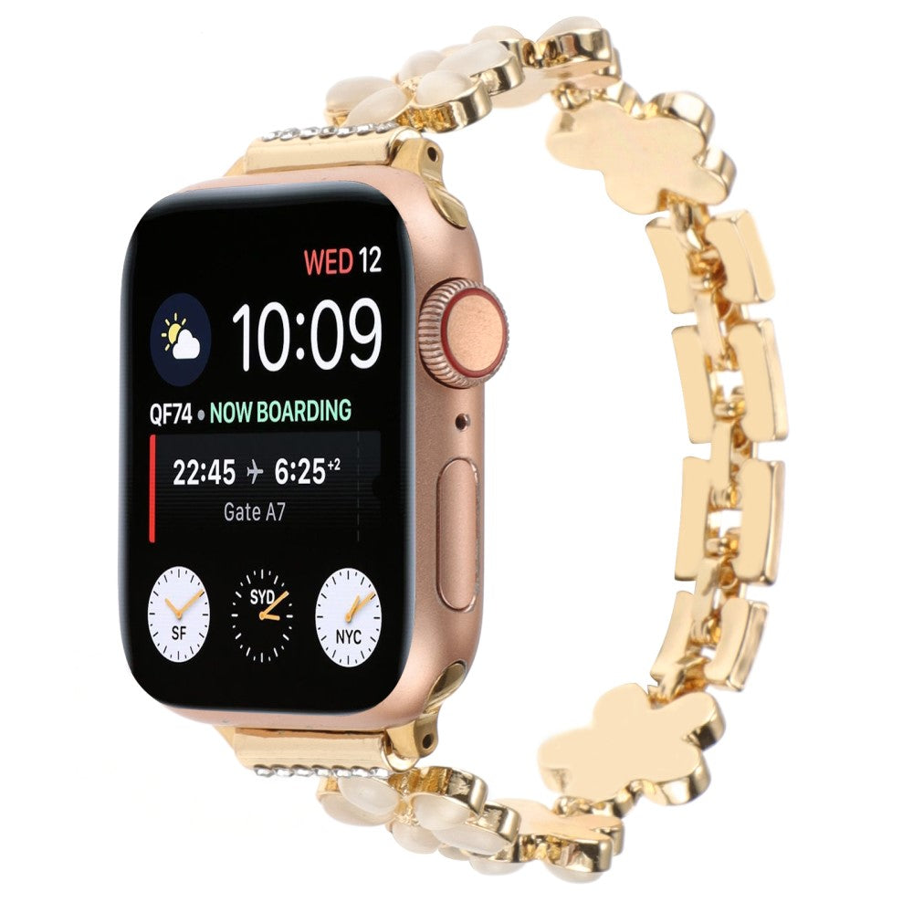 Vildt Rart Metal Og Sten Universal Rem passer til Apple Smartwatch - Guld#serie_3