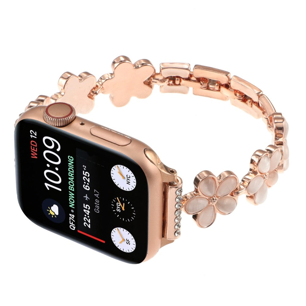 Vildt Rart Metal Og Sten Universal Rem passer til Apple Smartwatch - Pink#serie_5