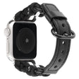 Apple Smartwatch Äkta Läder Och Nylon Universell Armband