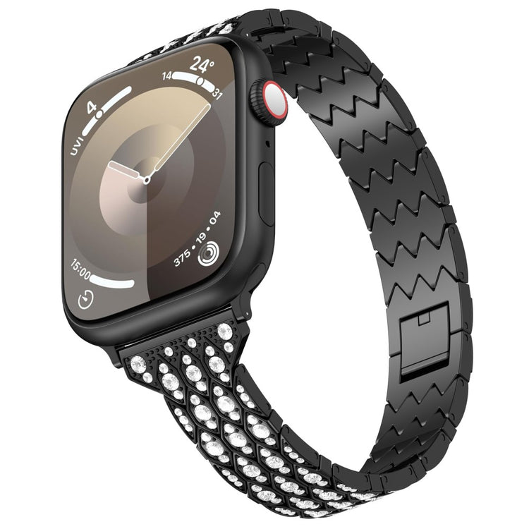 Rigtigt Skøn Rhinsten Universal Rem passer til Apple Smartwatch - Sort#serie_1